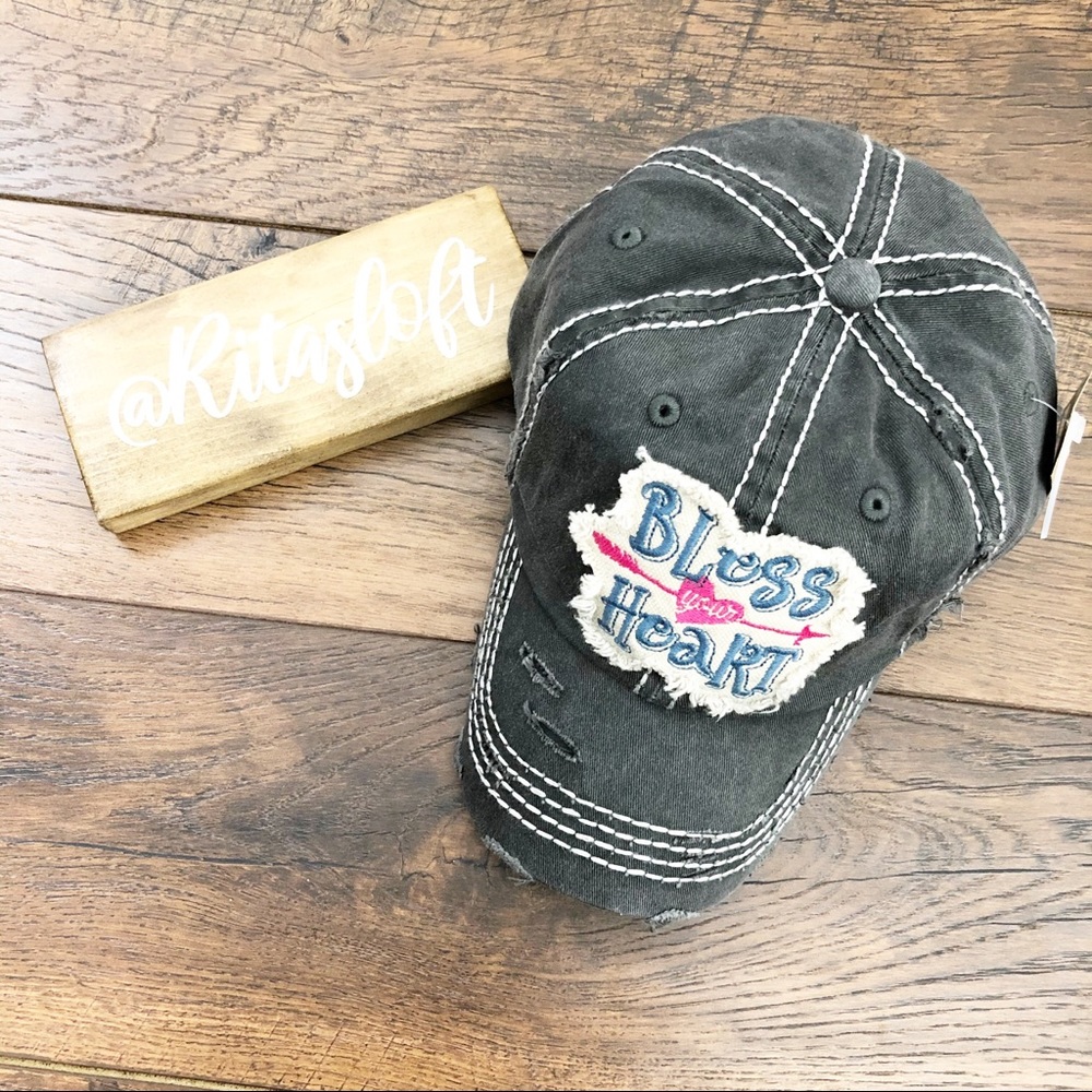 BLESS YOUR HEART Vintage Distressed Look Cap - Picture 2 of 4